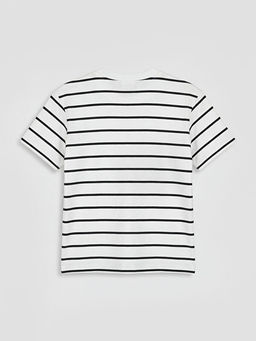 Bisiklet Yaka ?izgili Erkek ?ocuk Ti??rt