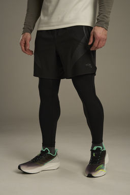 Тайтсы 2-в-1 Черный ANTA RUNNING 2 in 1 Pants фото 3