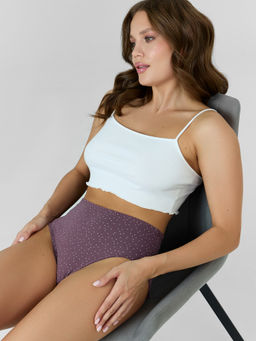 Цена за 2 штуки! Трусы макси женские фиолетовые в горошек - Mark formelle фото 7