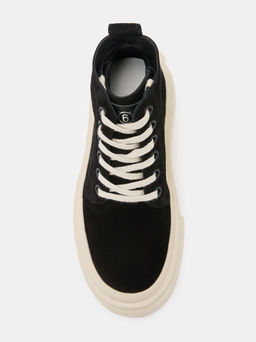 Женские высокие кеды MM6 MAISON MARGIELA SNEAKERS Артикул 4661587, черный  фото 5