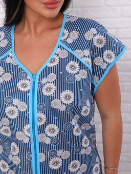 Женский бязевый халат на молнии без рукавов 1-12 (8)