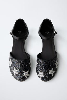 STAR HEEL SHOES WITH GLITTER - Zara фото 4