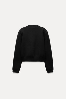 PLAIN KNIT CARDIGAN WITH SHOULDER PADS - Zara фото 4