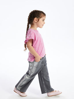 Beli Lastikli Basic K?z Bebek Jean Pantolon