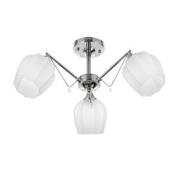 Светильник потолочный BayerLux «Миранда», люстра 3хЕ27, 40 Вт, хром, 59×59×26 см