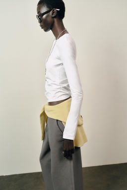 BASIC COTTON T-SHIRT - Zara фото 4