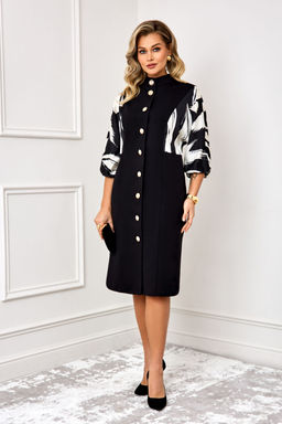 Платье AGATTI 5830-1-Р черно-белый