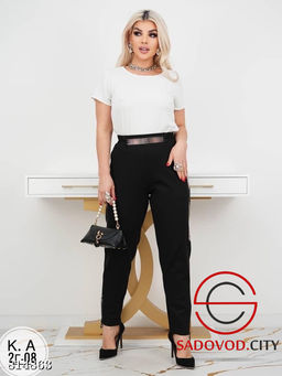 Брюки женские из плотного трикотажа