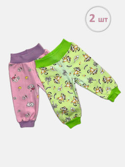 (Уп. 2 шт) Штаны-евро футер, арт.C-ST810-ITn, цвета для девочек