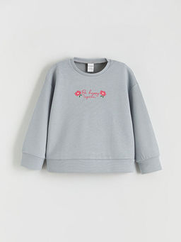 Bisiklet Yaka K?z ?ocuk Sweatshirt
