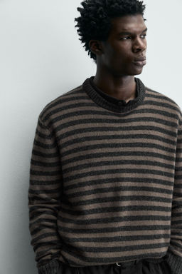 STRIPED WOOL - YAK JUMPER - Zara фото 12