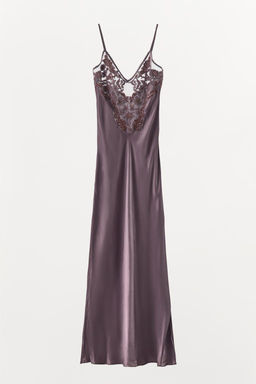 CONTRAST EMBROIDERED DRESS WITH BEADING - Zara фото 4