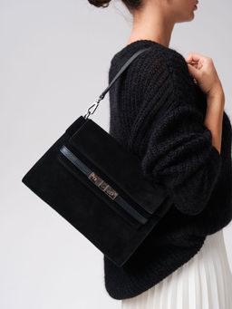 Замшевая сумка Rachel DBR 31361 черный фото 3