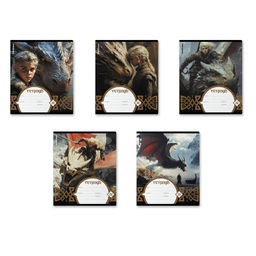 АКЦИЯ Цена за 10 шт. Тетрадь школьная ученическая ErichKrause Dragon Quest, 18 листов, линейка (в плёнке по 10 шт.)_MIX-PACK