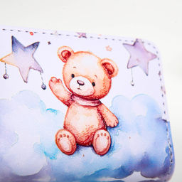 Кошелёк на молнии Выбражулька «Мишка», детский, маленький, белый