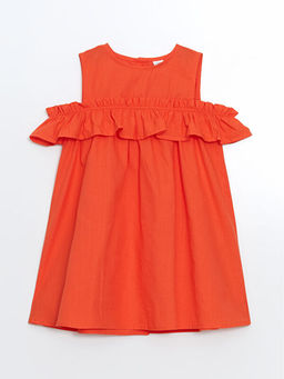 Bisiklet Yaka Keten K?z Bebek Elbise