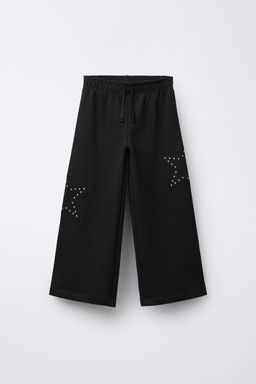 WIDE-LEG TROUSERS WITH STAR STUDS