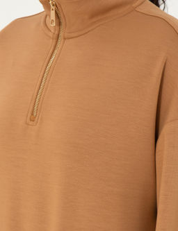 Camel Regular Fit Modal Kuma_ Sweatshirt