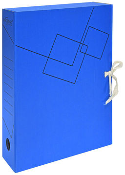 Короб архивный INFORMAT 75 мм А4 синий микрогофрокартон, 2 завязки, вместимость до 700 лис...