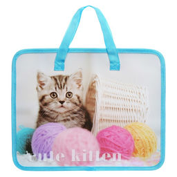 Папка с ручками пластиковая А4 Calligrata «Котёнок», 32.2×25.6×7 см