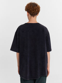 Футболка мужская черная с обработкой эйсид ACID WASH черное олово 111882 - Mark formelle фото 4