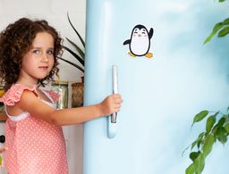 Кристальная (алмазная) мозаика ФРЕЯ ALVM-075 магнит Пингвиненок 8 х 8.5 см