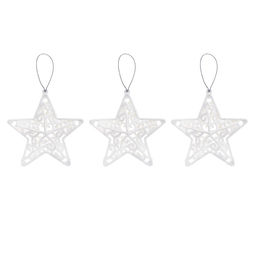 Набор новогодних украшений "Звезды" (8см х 3шт)