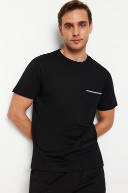 TRENDYOL MAN Gri Melanj Regular Fit Biyeli Orme Sortlu Pijama Tak?m? TMNSS24PT00021 - Trendyolmilla фото 2