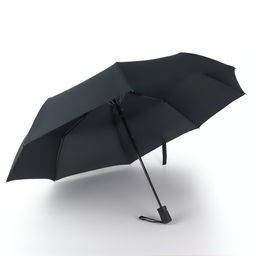 Зонт полуавтоматический «Тучи», эпонж, 3 сложения, 8 спиц, R=50/58 см, d=100 см, чёрный