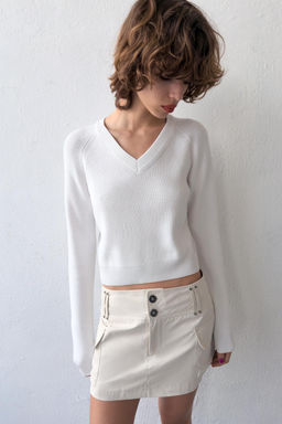 FALDA PANTAL?N BOLSILLOS / Hielo