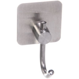 Цена за 2 шт. Крючок из нержавеющей стали на липкой основе 3М "БАСТОФ", форма квадрат, нагрузка до 5кг/4,5*8см