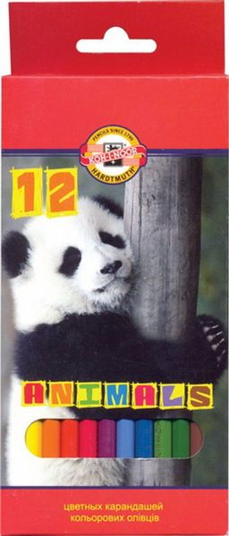 Карандаши Koh-i-Noor "Животные" 12цв. (3552012008KSRU)