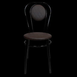 Стул №5 (метал.) к\з стег. Венге н.черный