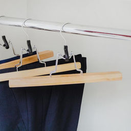 Плечики-зажим для брюк и юбок Доляна, 2516 см, светлое дерево  фото 13