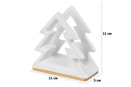 Салфетница на дер. подставке 11*5*11 см "Елочка"