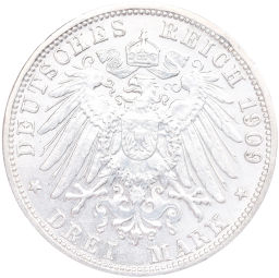 3 марки 1909 года G Германия (Баден)