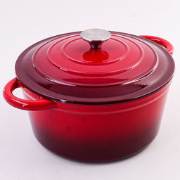 40621 Кастрюля чугун 3,8 л эмаль/покрытие красная MB (х2)