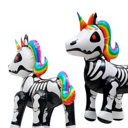 Воздушный шар фольгированный 25" «Единорог-скелет», фигура, под воздух