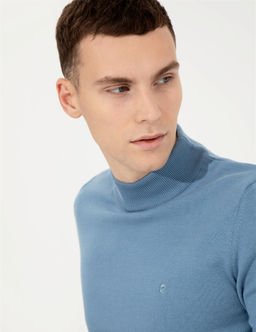 Mavi Slim Fit Yar_m Bal_k__ Yaka Basic Triko Kazak