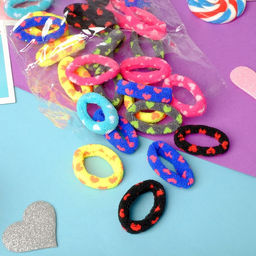 Резинка для волос Махрушка (набор 36 шт) сердечки, 5 см, микс