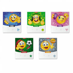 АКЦИЯ Цена за 280 шт. Тетрадь школьная ученическая ErichKrause Смайлики, 12 листов, линейка (в плёнке по 10 шт.)  фото 2