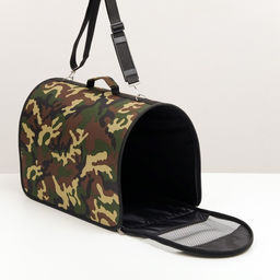 Сумка - переноска для животных Камуфляж, каркасная, 49 х 30 х 35 см, микс оттенков - Пижон фото 4