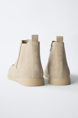 LEATHER DECK ANKLE BOOTS - Zara фото 5