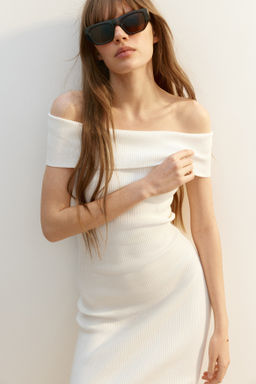 Vestido off-the-shoulder de canal? - H&m фото 6