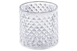 Банка д/хранения 270 мл 8,5*8,5*14 см с крышкой "Ромбики", прозрачный, стекло