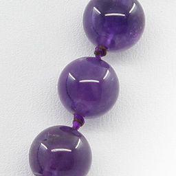 Бусы аметист, круглые 8мм, бусы 45..50см