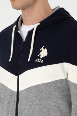 Худи Comfort Fit серый меланж из хлопка