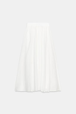 FALDA MIDI CAPA / Blanco - Zara фото 7
