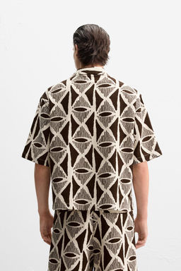 GEOMETRIC PRINT OVERSHIRT - Zara фото 3