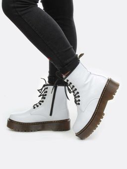 04-15265001 WHITE Ботинки зимние женские (натуральная кожа, натуральный мех) - Фабричный китай фото 3